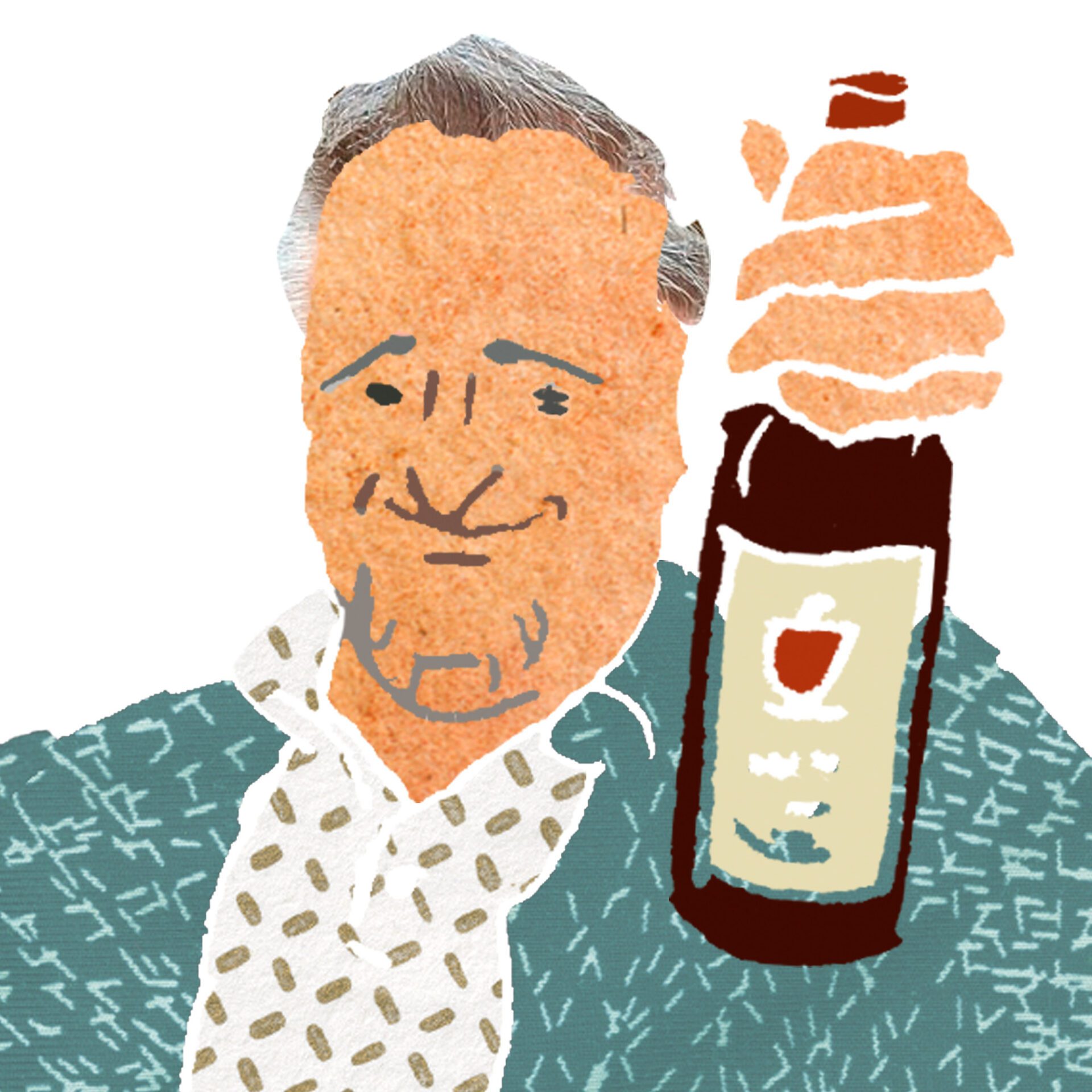 Man holding a bottle